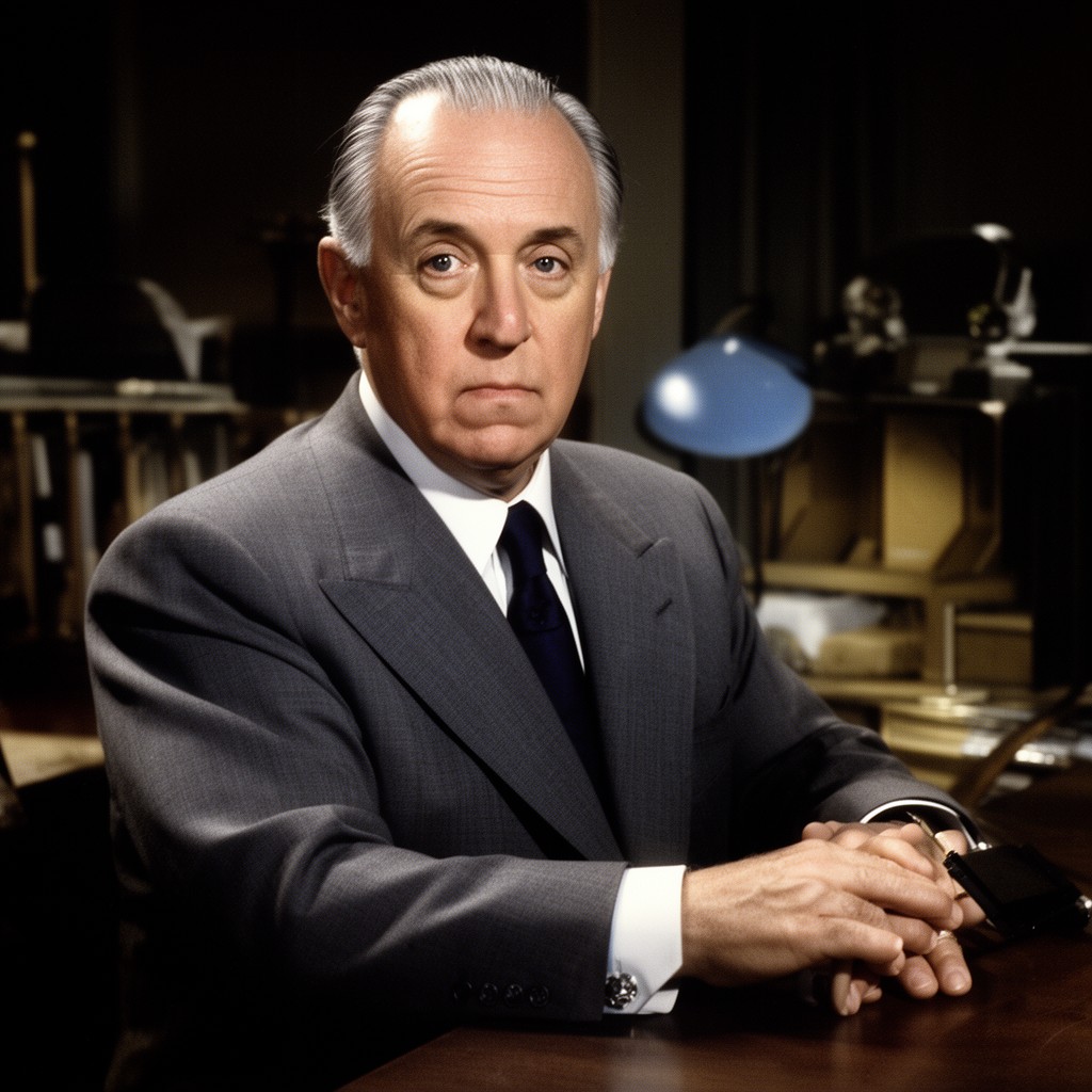 AI-generated illustration of Alfred Hitchcock Presents