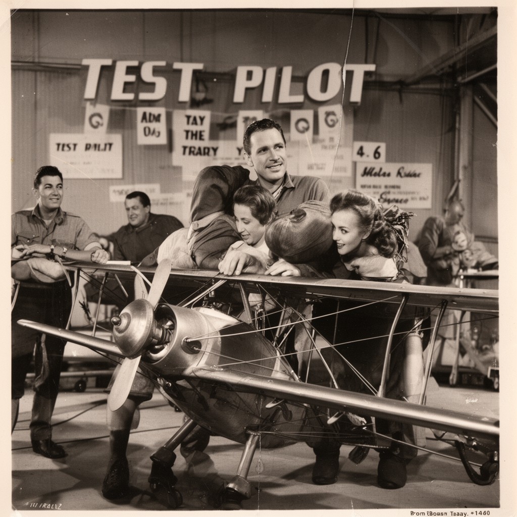 AI-generated illustration of Test Pilot (1938 film)