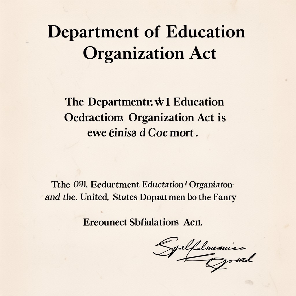 AI-generated illustration of Department of Education Organization Act