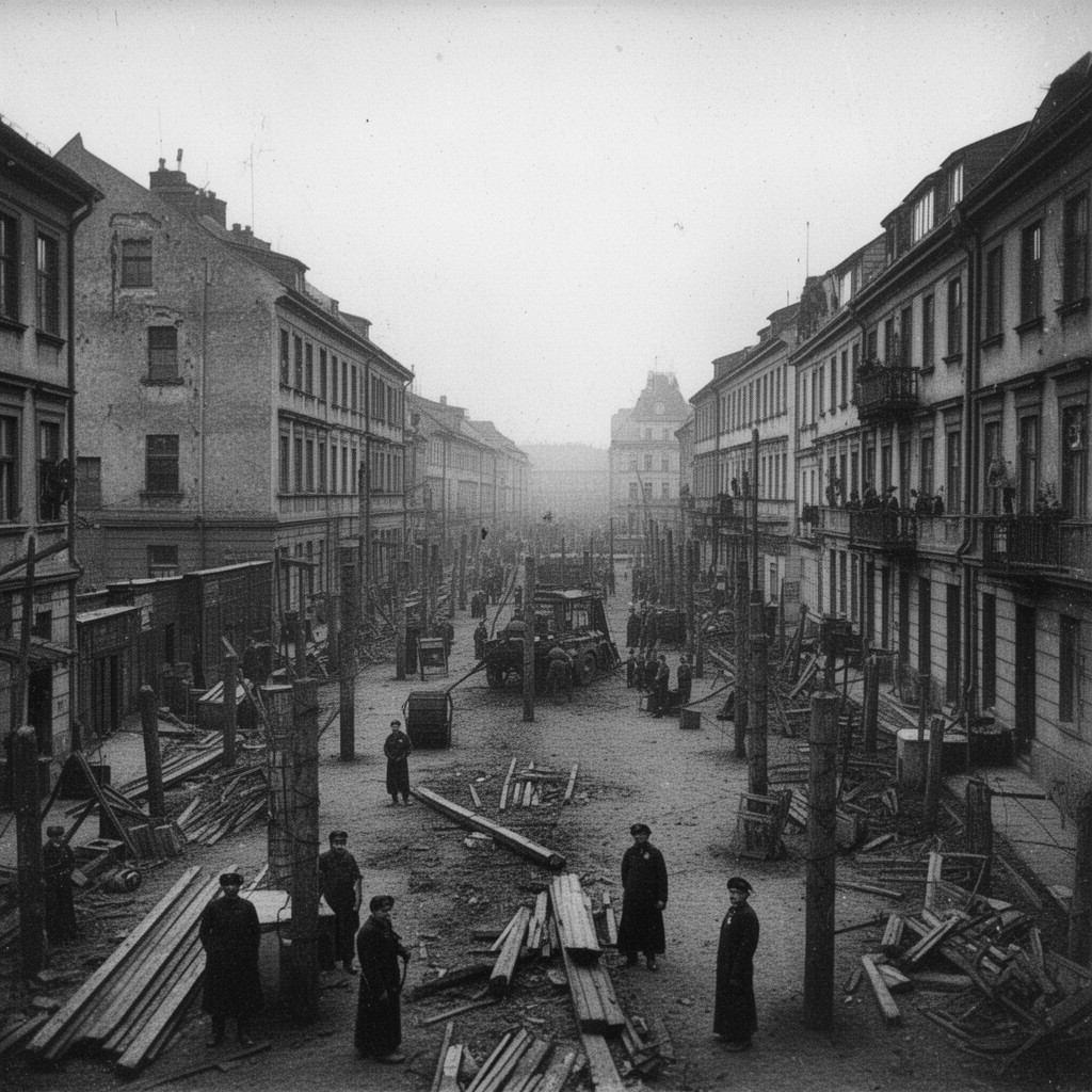 AI-generated illustration of Lublin Ghetto
