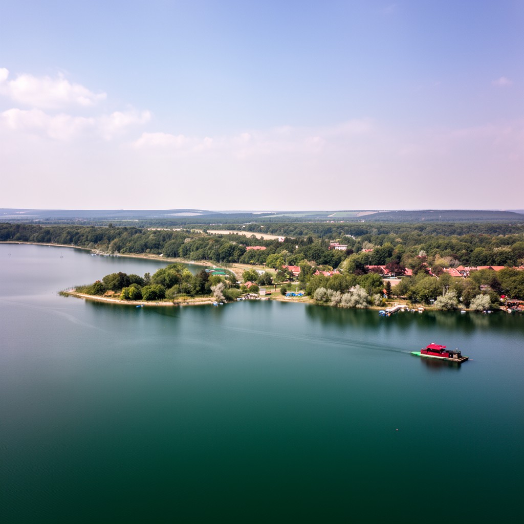 AI-generated illustration of Lake Velence