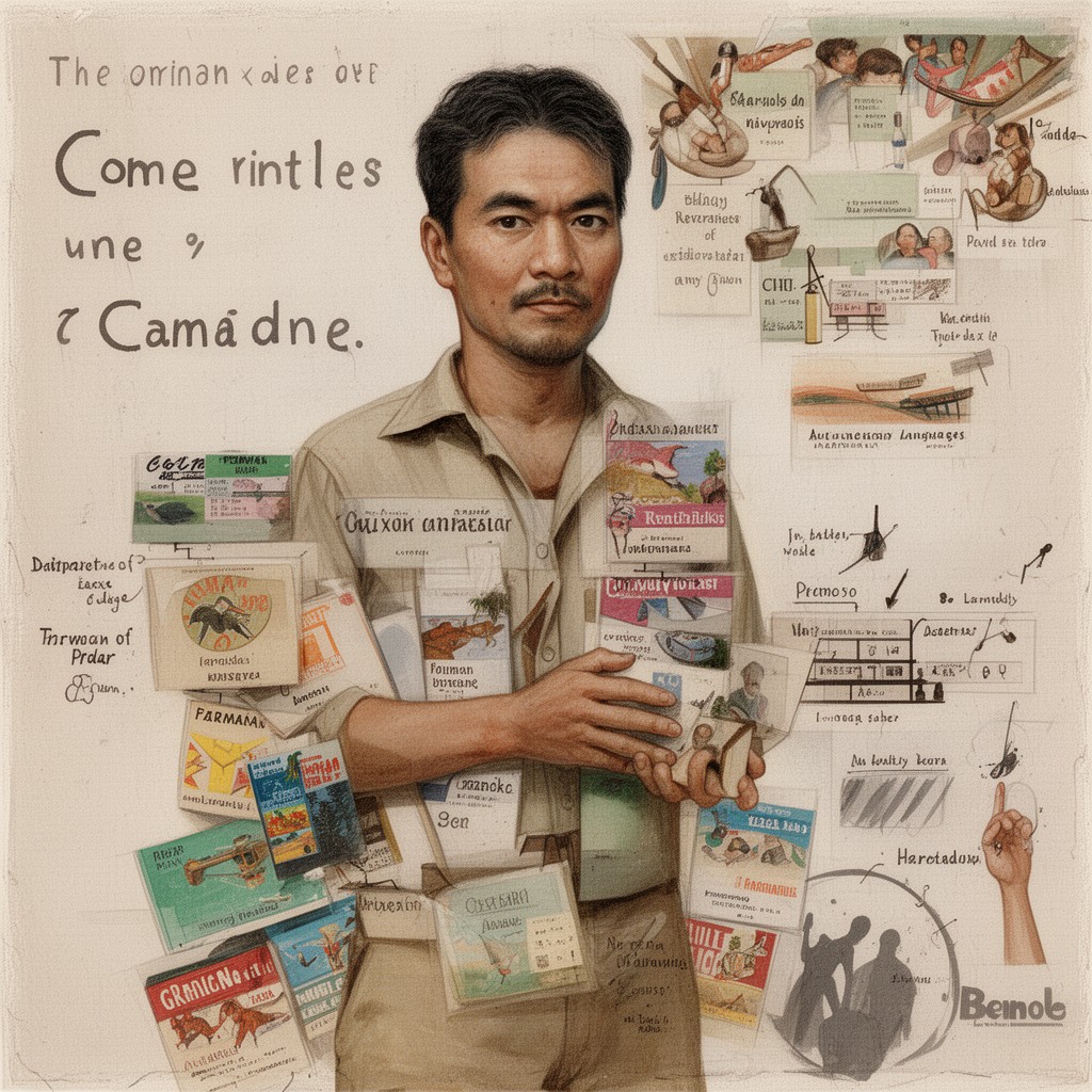 AI-generated illustration of Formosan languages