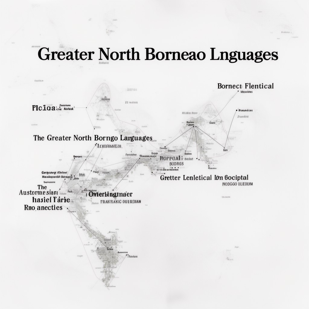 AI-generated illustration of Greater North Borneo languages
