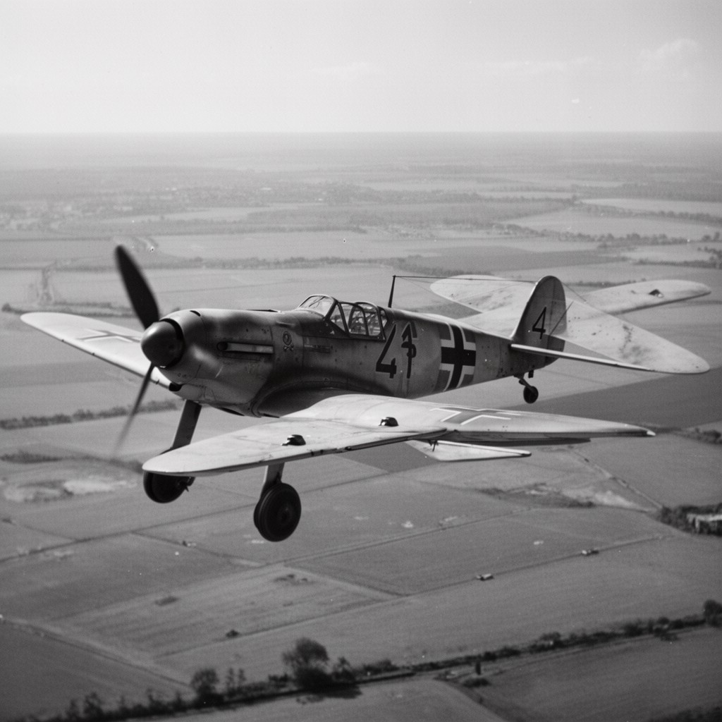 AI-generated illustration of Messerschmitt Bf 109