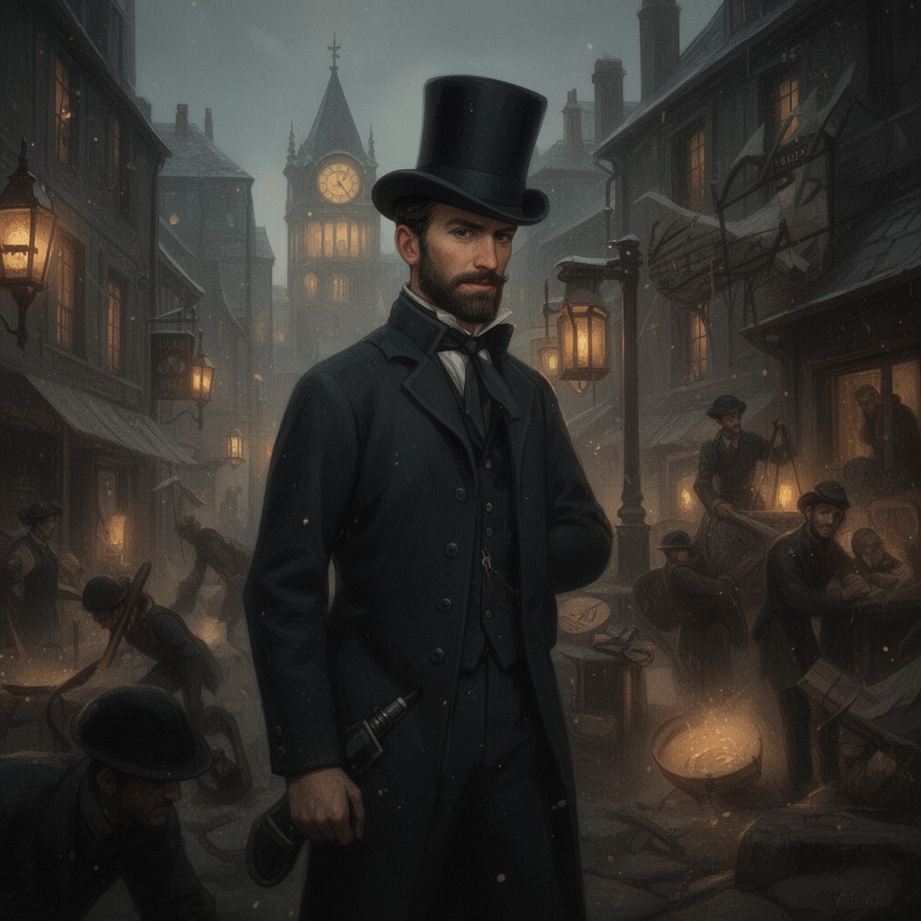 AI-generated illustration of Javert in Les Misérables