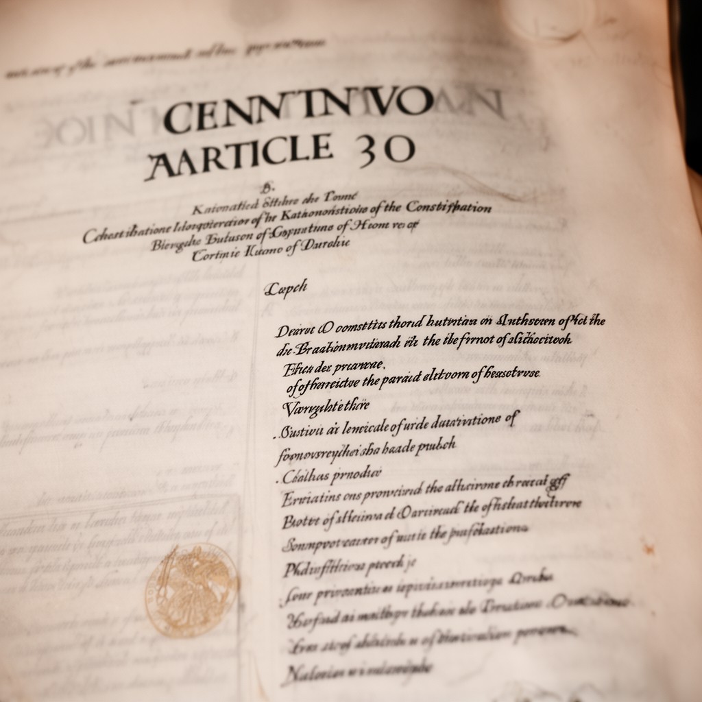AI-generated illustration of Article 30 of the Constitution of Norway