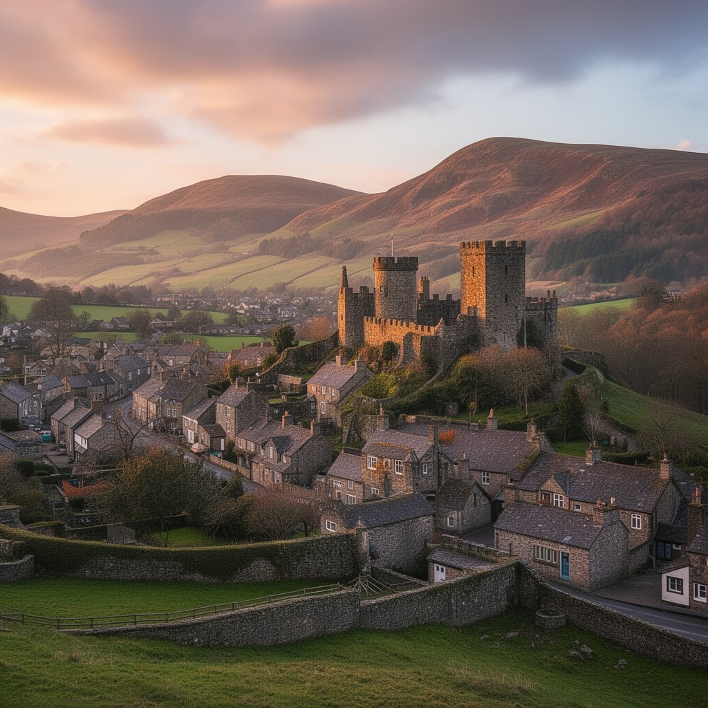 AI-generated illustration of Castleton
