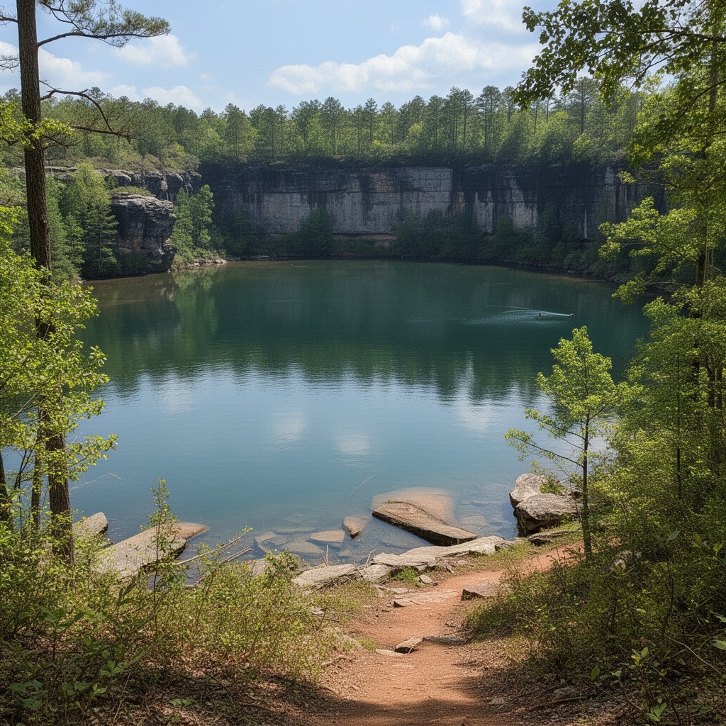 AI-generated illustration of Eno Quarry Trail