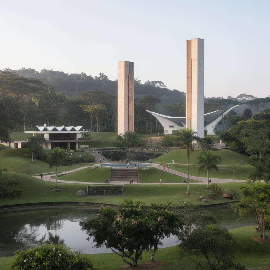 AI-generated illustration of Pampulha Modern Ensemble in Belo Horizonte