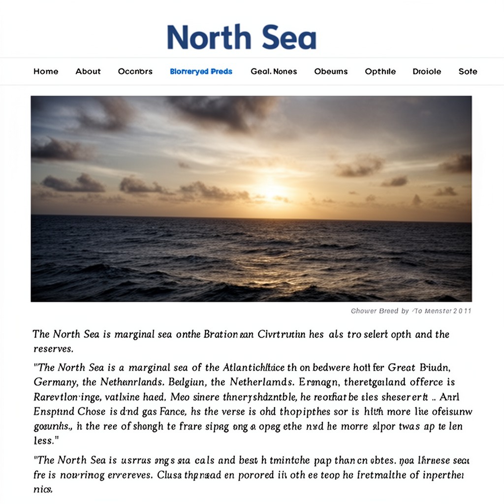 AI-generated illustration of North Sea