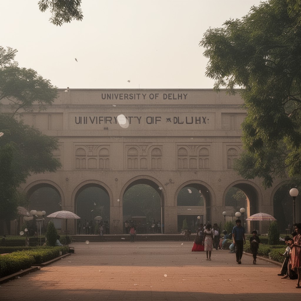 AI-generated illustration of University of Delhi