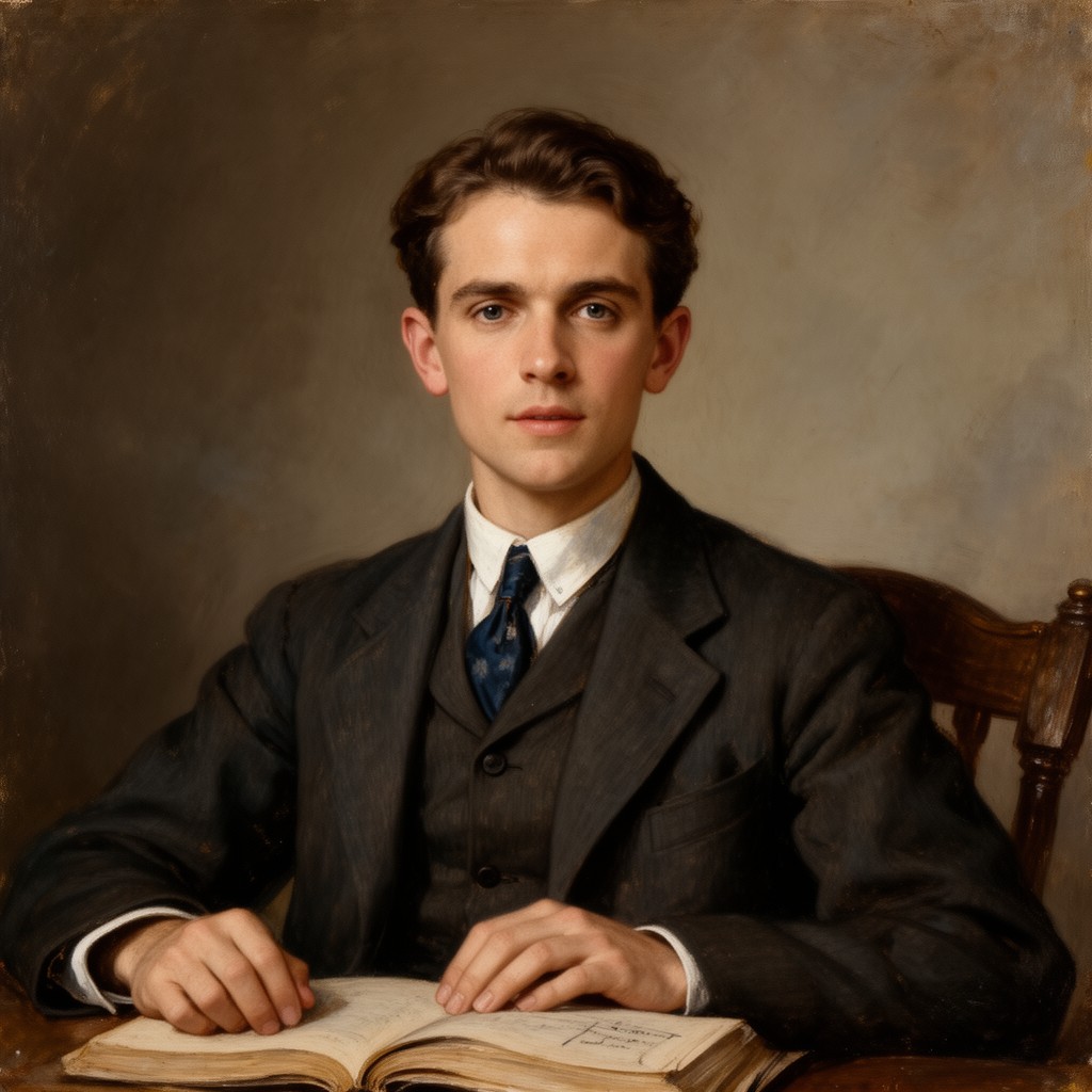 AI-generated illustration of Rupert Brooke