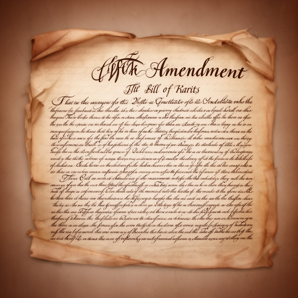 AI-generated illustration of Fifth Amendment to the United States Constitution