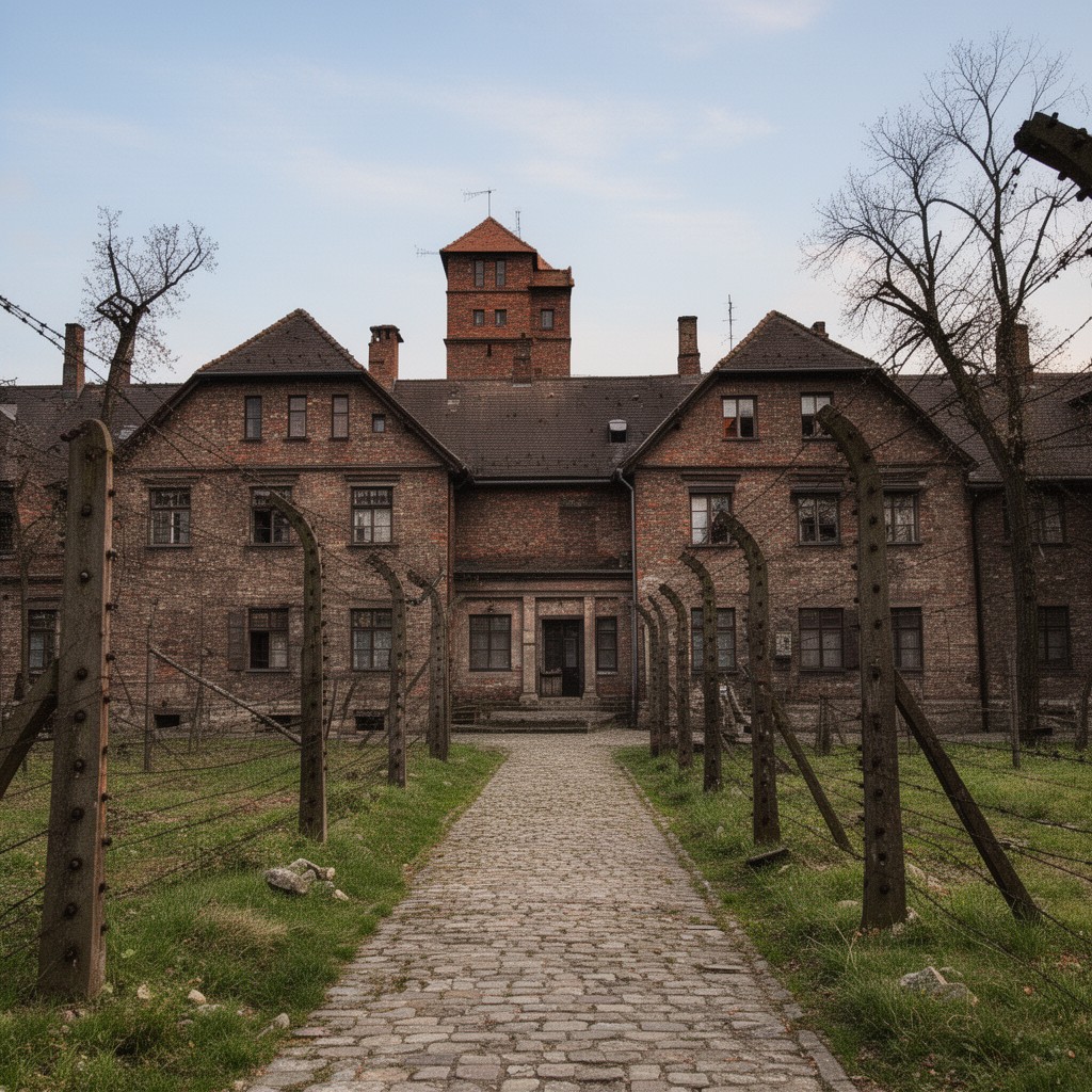 AI-generated illustration of Oświęcim