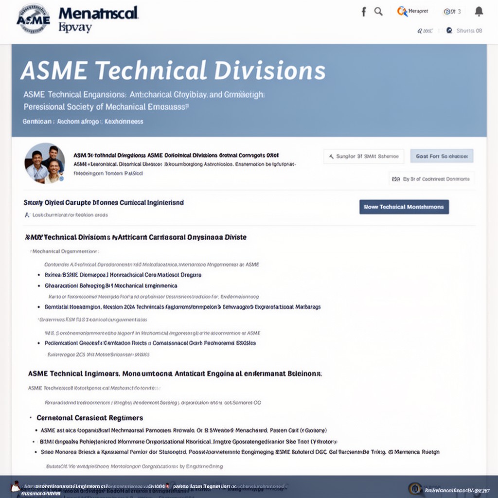 AI-generated illustration of ASME Technical Divisions