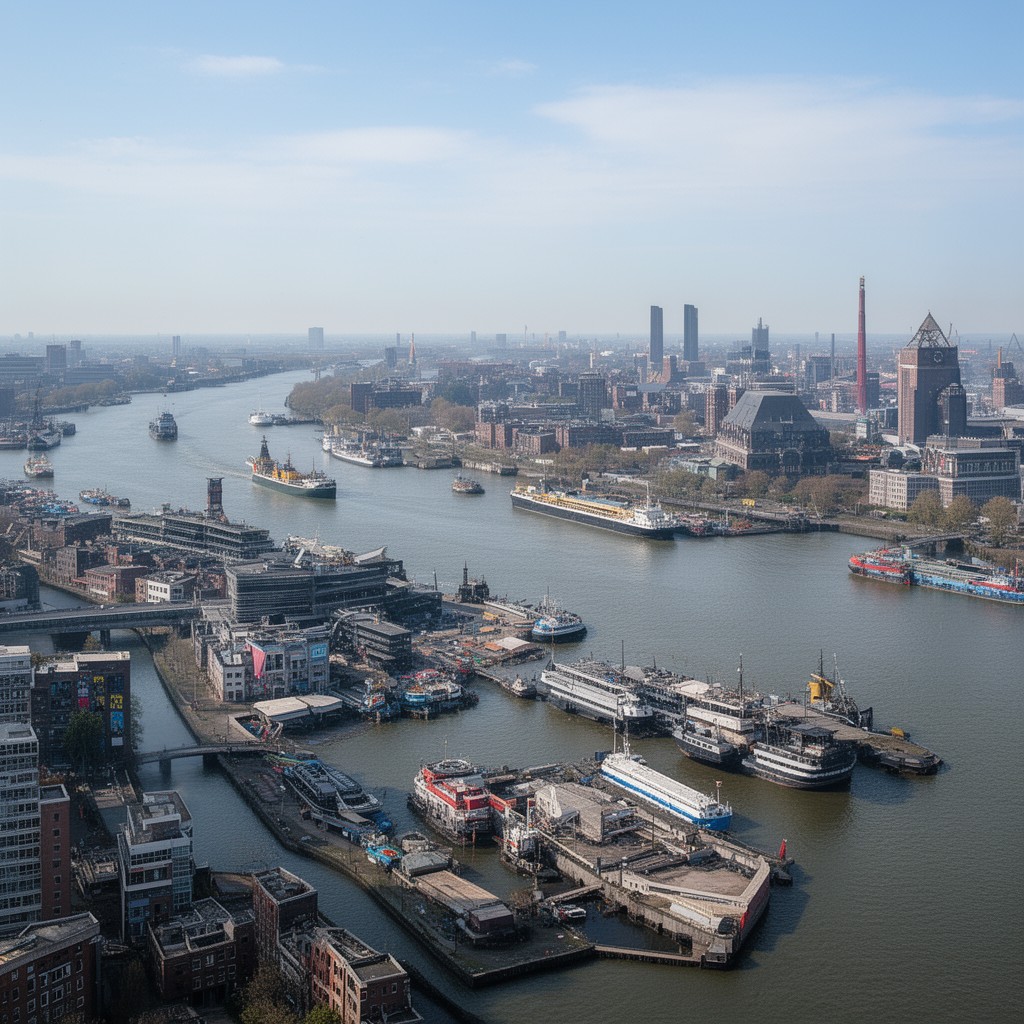 AI-generated illustration of Nieuwe Maas