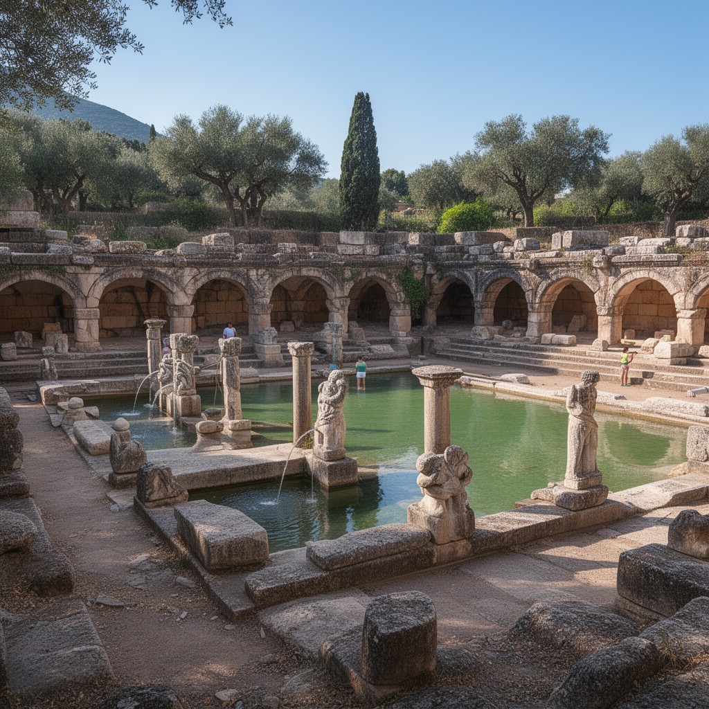 AI-generated illustration of Baths of Olympia
