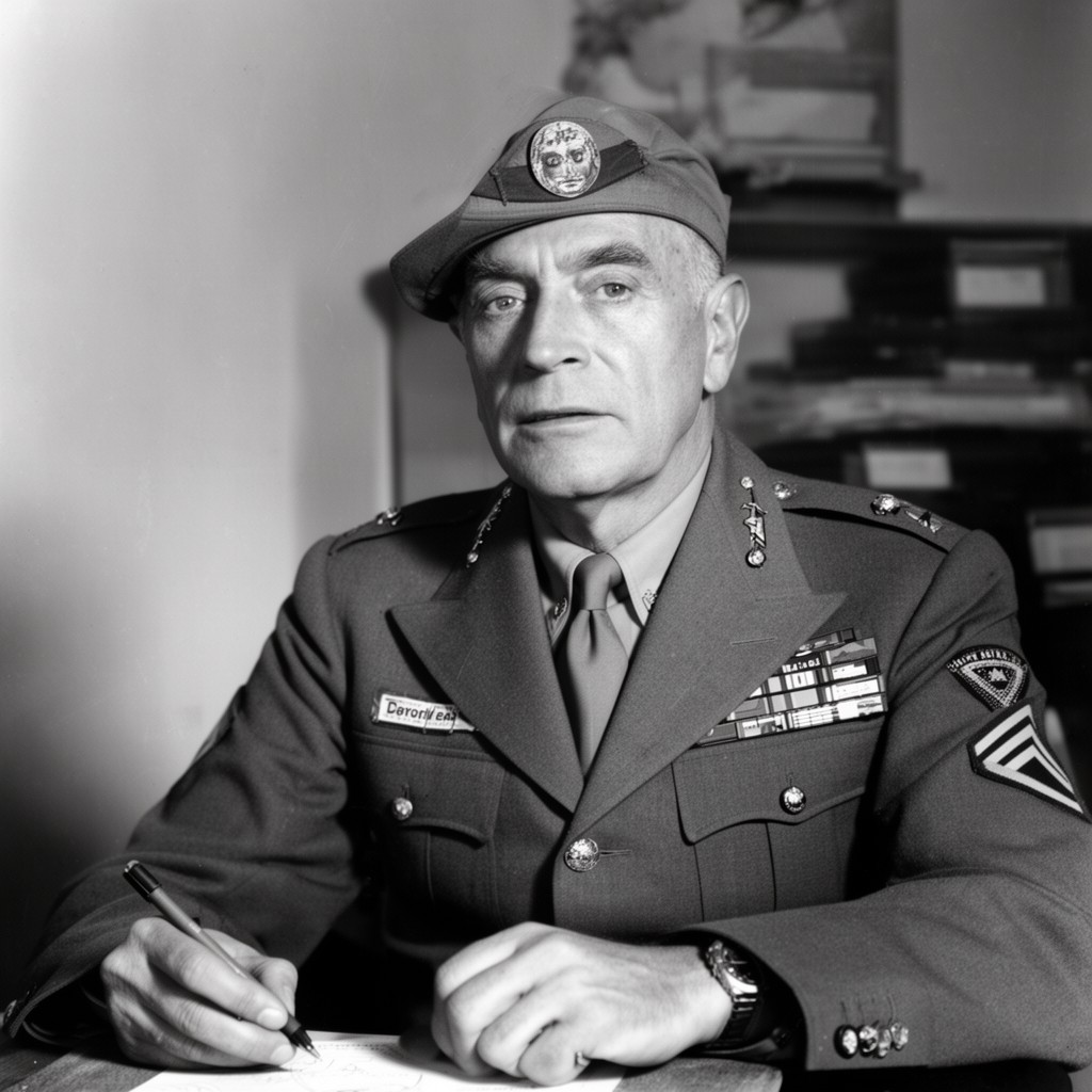 AI-generated illustration of Joseph W. Stilwell