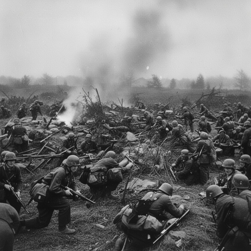 AI-generated illustration of Battle of Kock (1939)