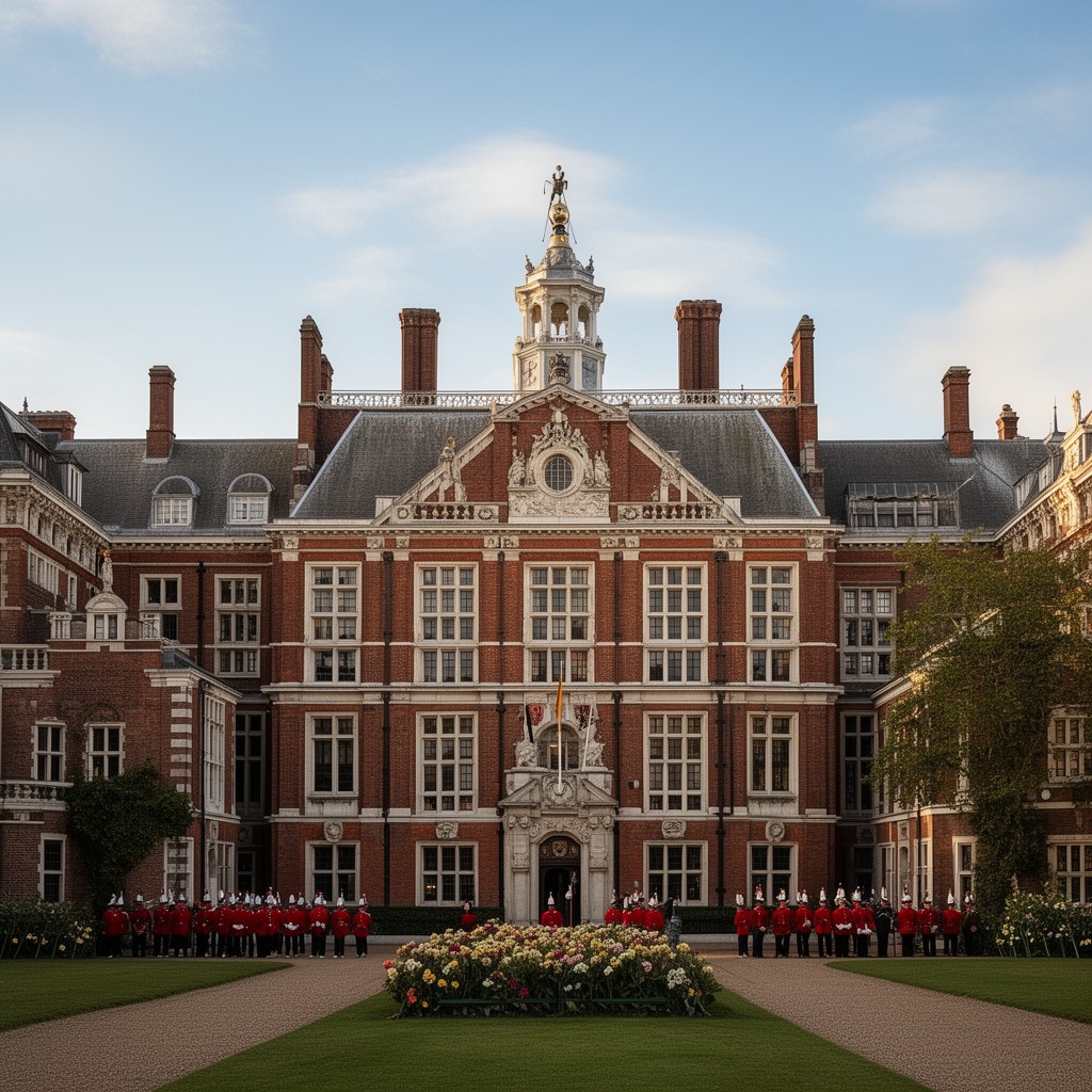 AI-generated illustration of Royal Hospital Chelsea, London