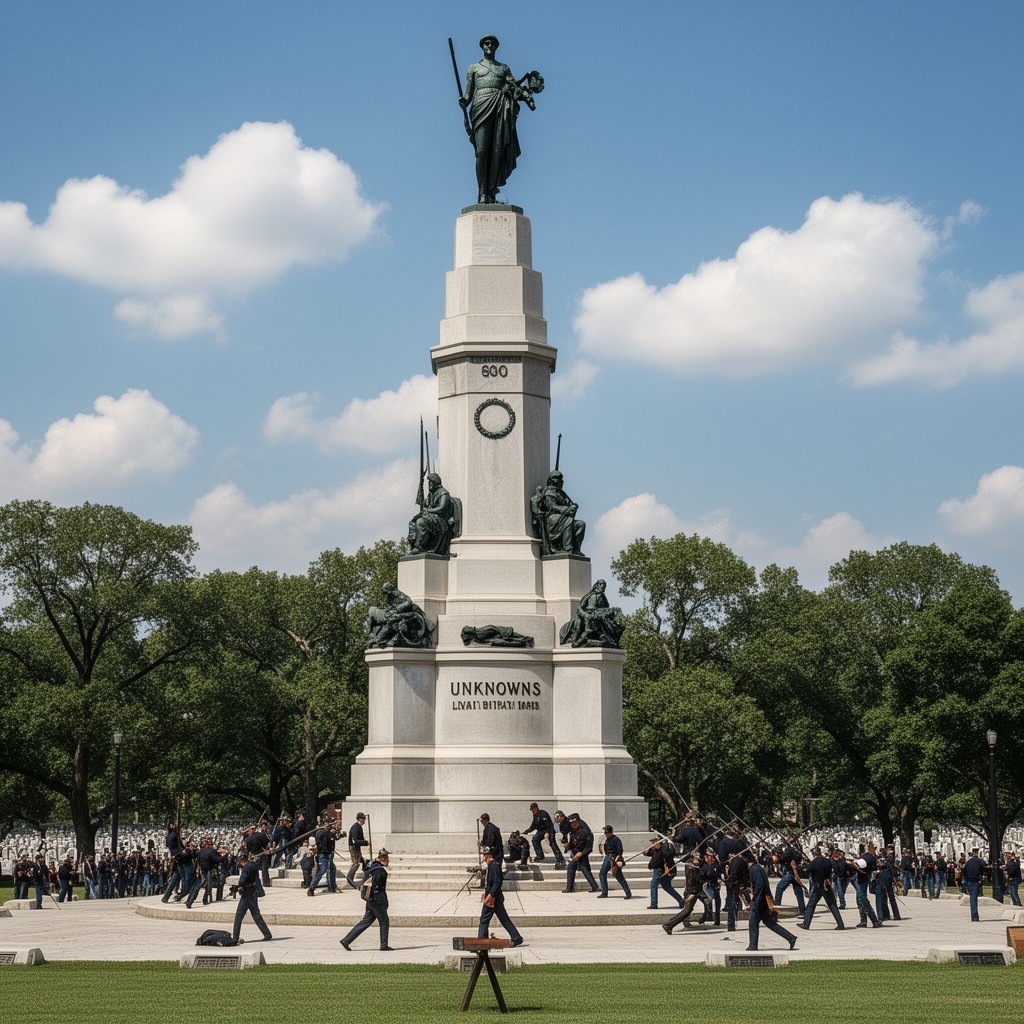 AI-generated illustration of Civil War Unknowns Monument