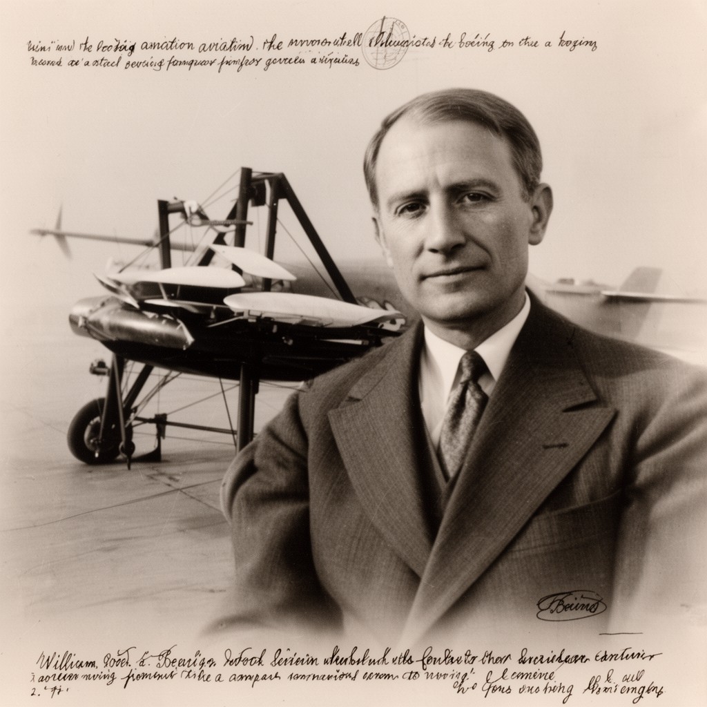 AI-generated illustration of William E. Boeing