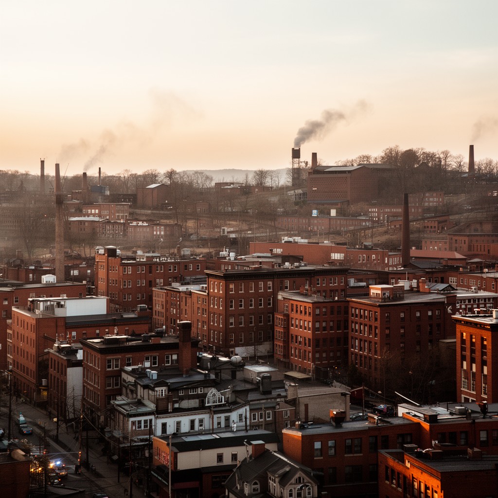 AI-generated illustration of Holyoke, Massachusetts