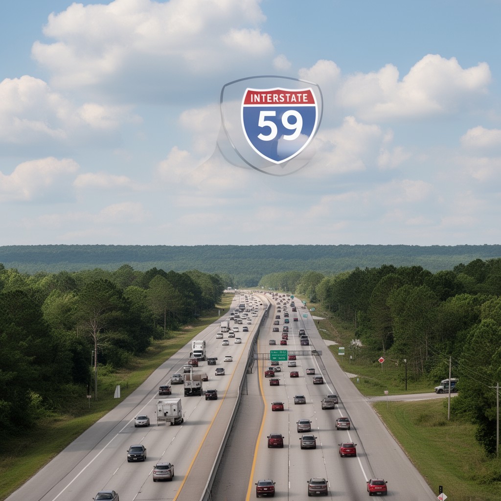 AI-generated illustration of Interstate 59