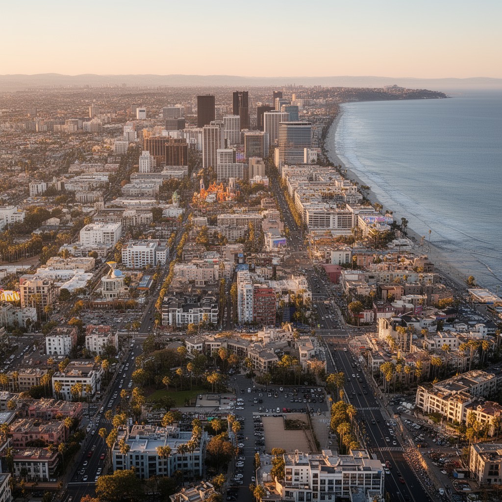 AI-generated illustration of Orange County, California