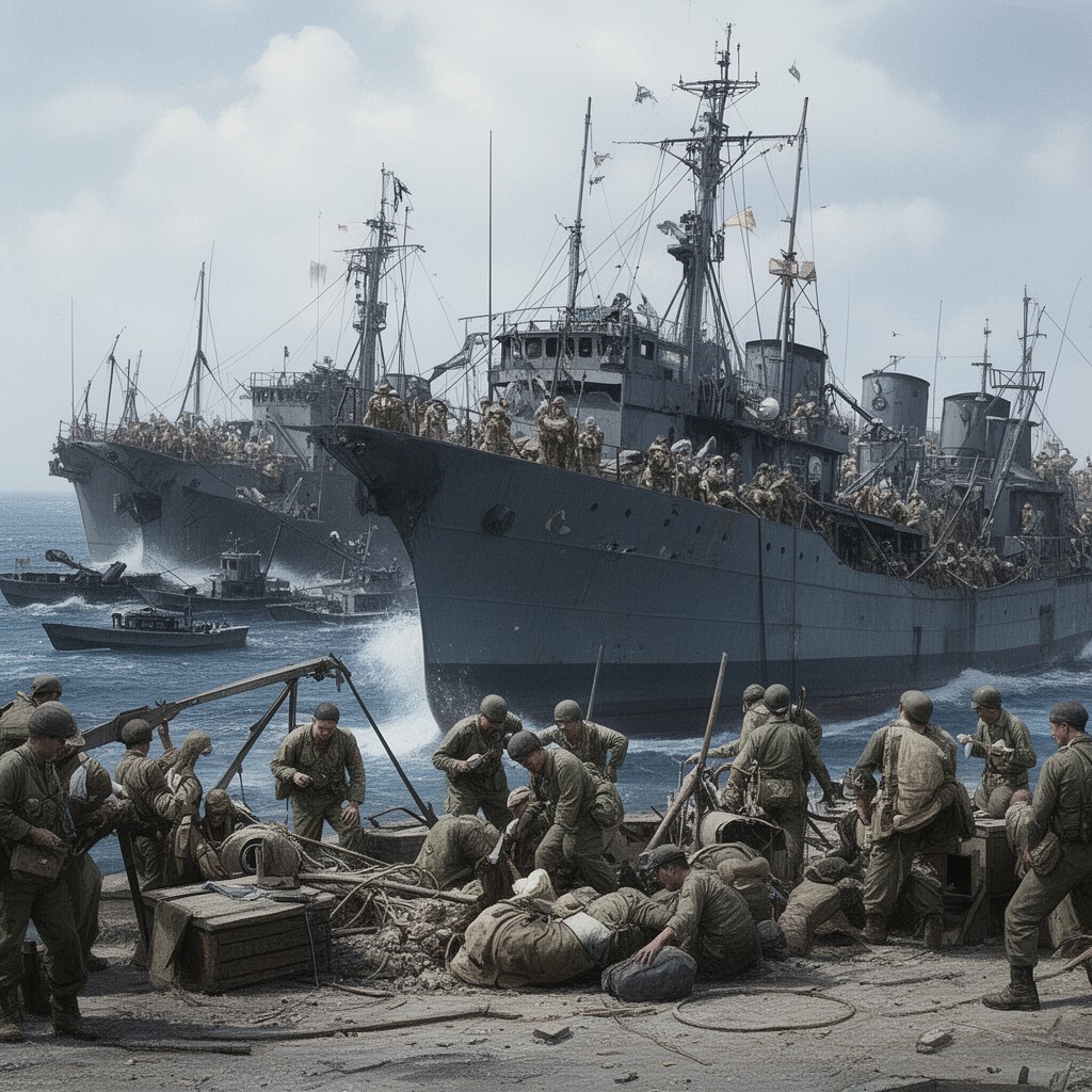 AI-generated illustration of Operation Iceberg