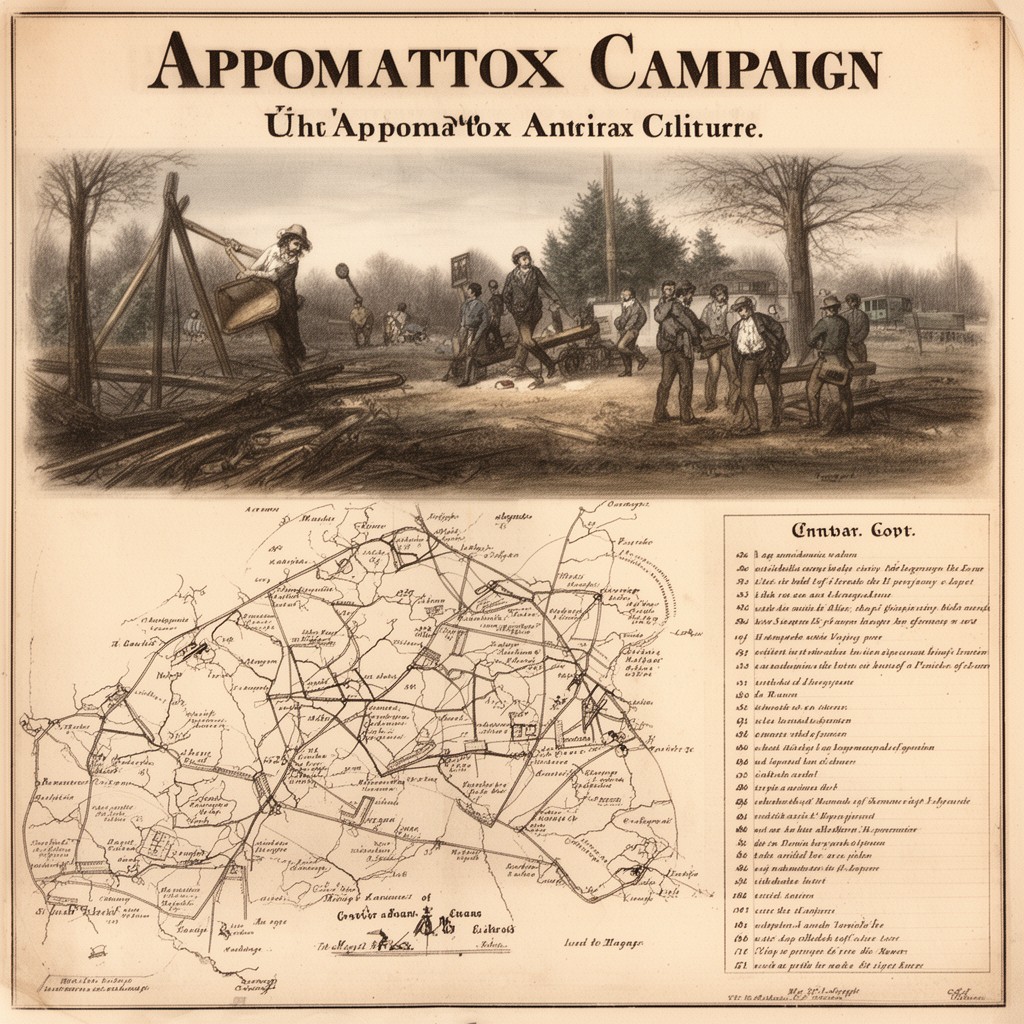 AI-generated illustration of Appomattox Campaign