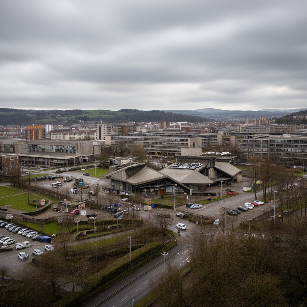 AI-generated illustration of Cumbernauld
