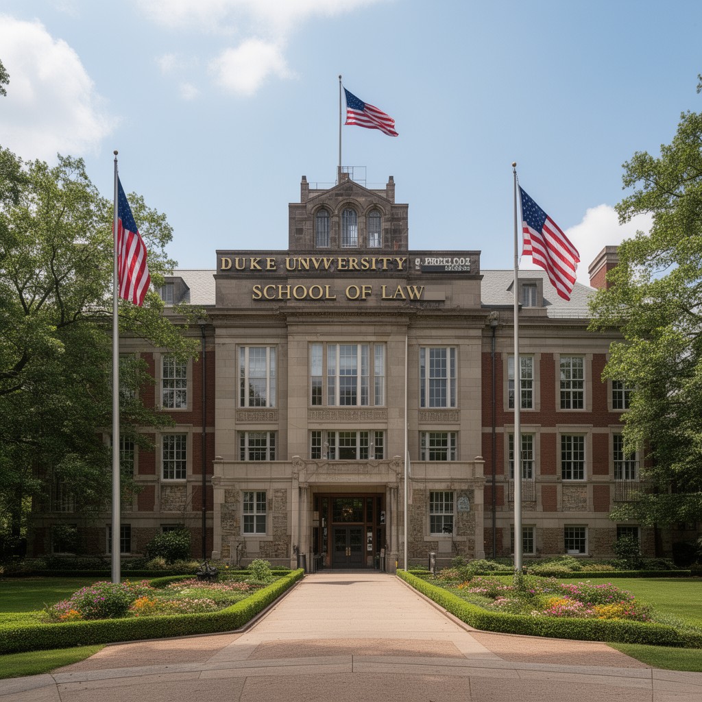 AI-generated illustration of Duke University School of Law