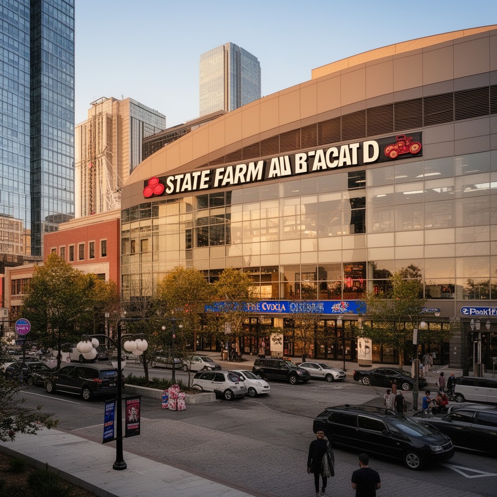 AI-generated illustration of State Farm Arena