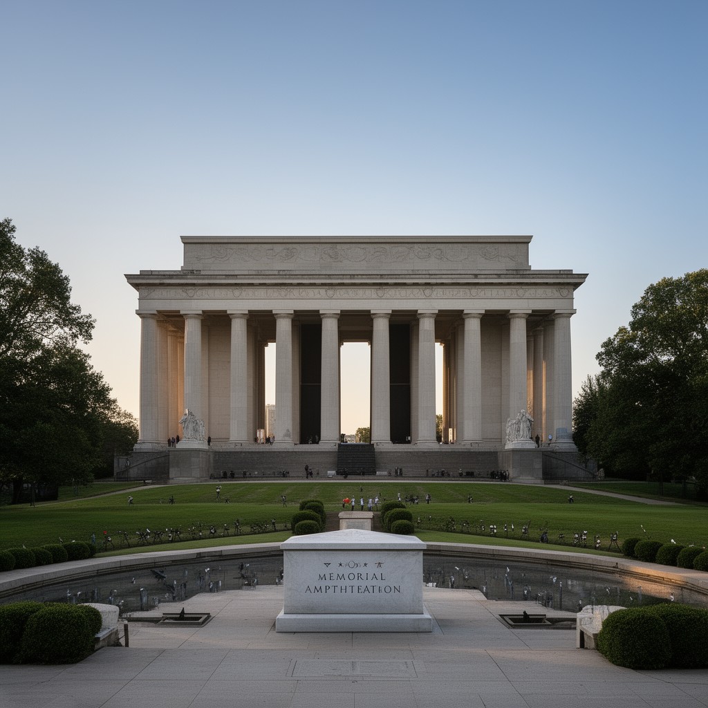 AI-generated illustration of Memorial Amphitheater