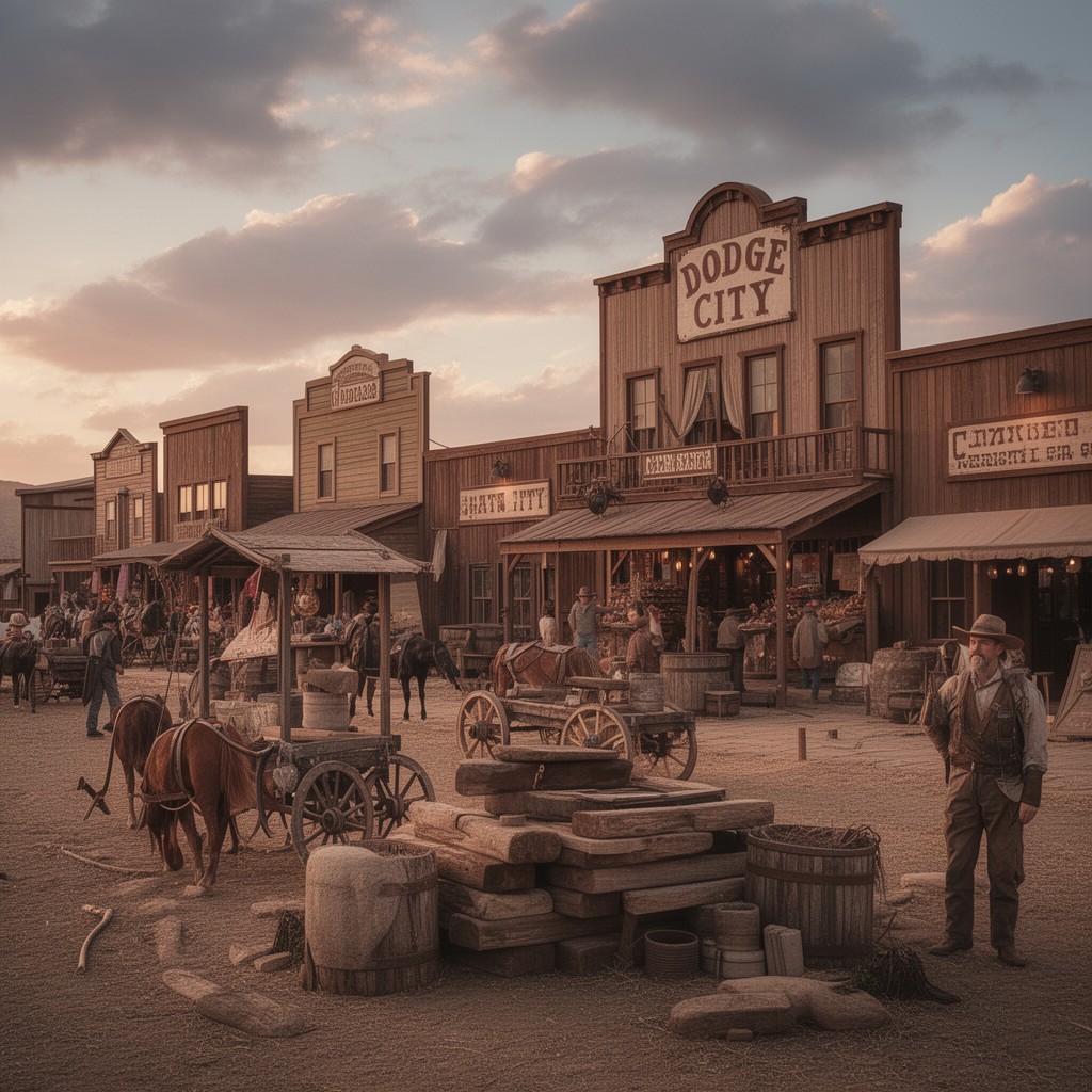 AI-generated illustration of Dodge City, Kansas