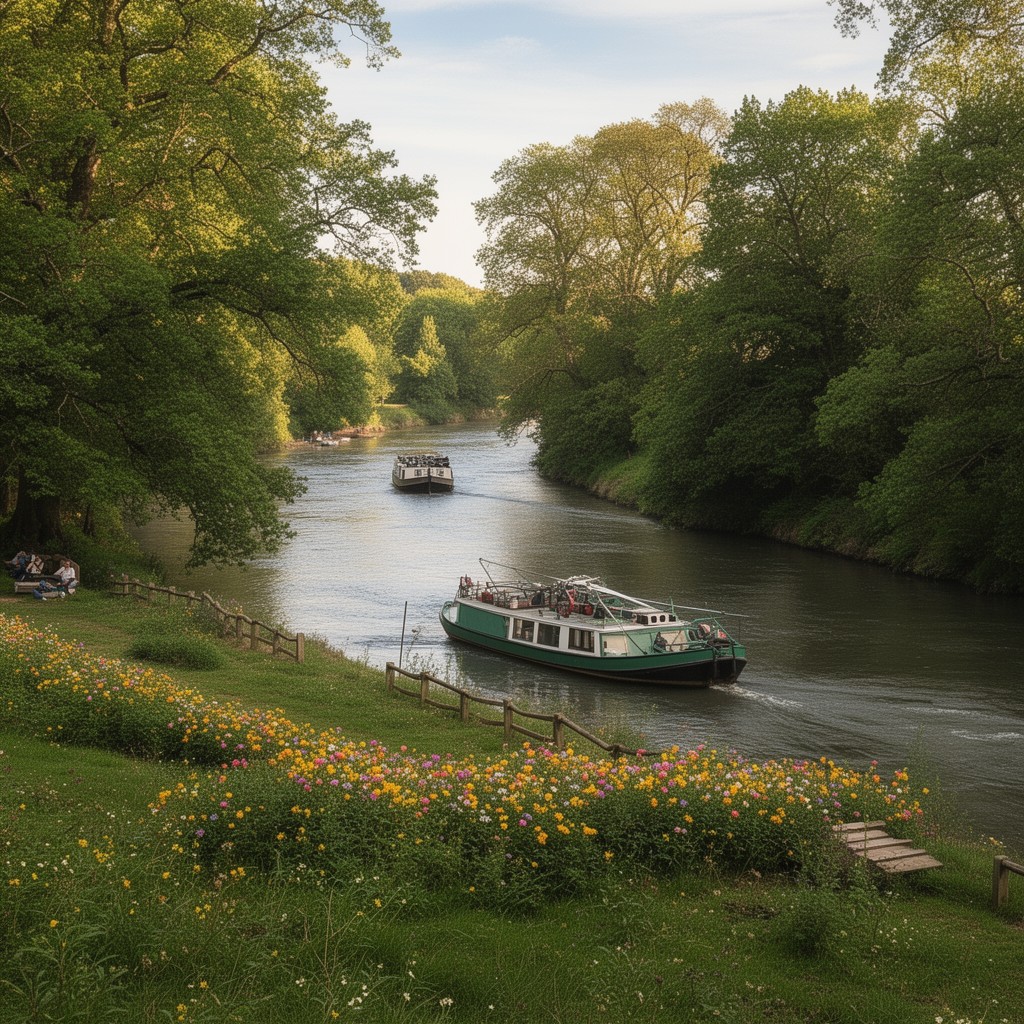 AI-generated illustration of River Wey