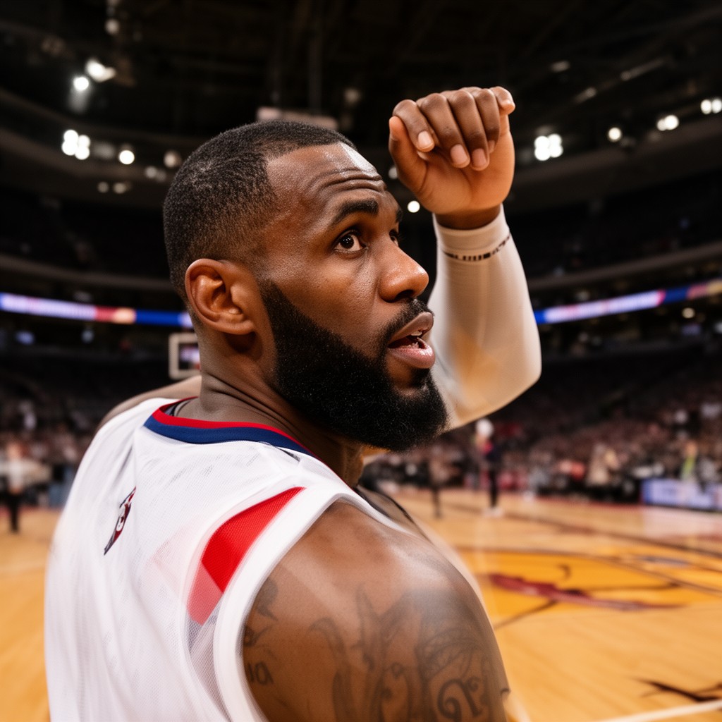 AI-generated illustration of LeBron James