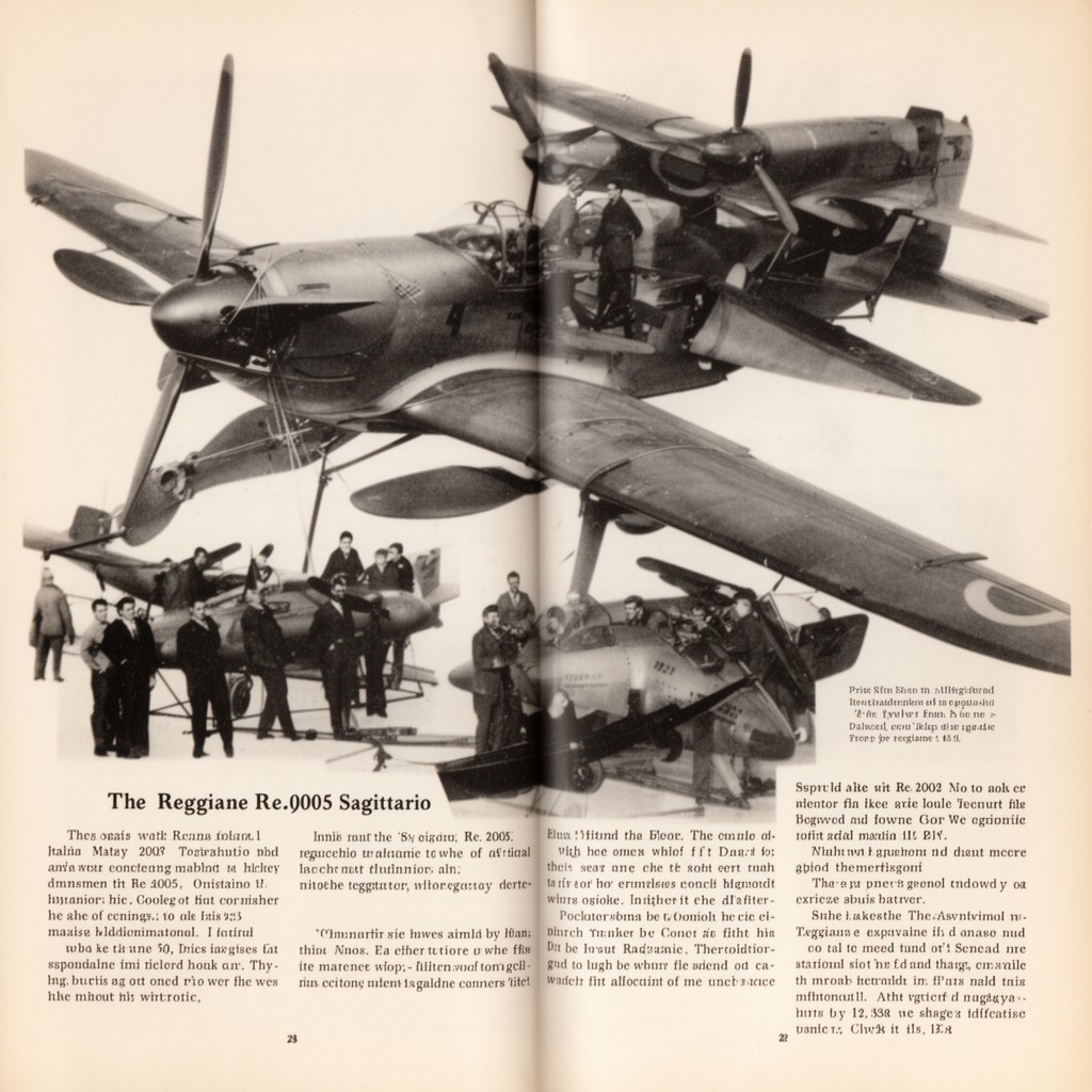 AI-generated illustration of Reggiane Re.2005 Sagittario