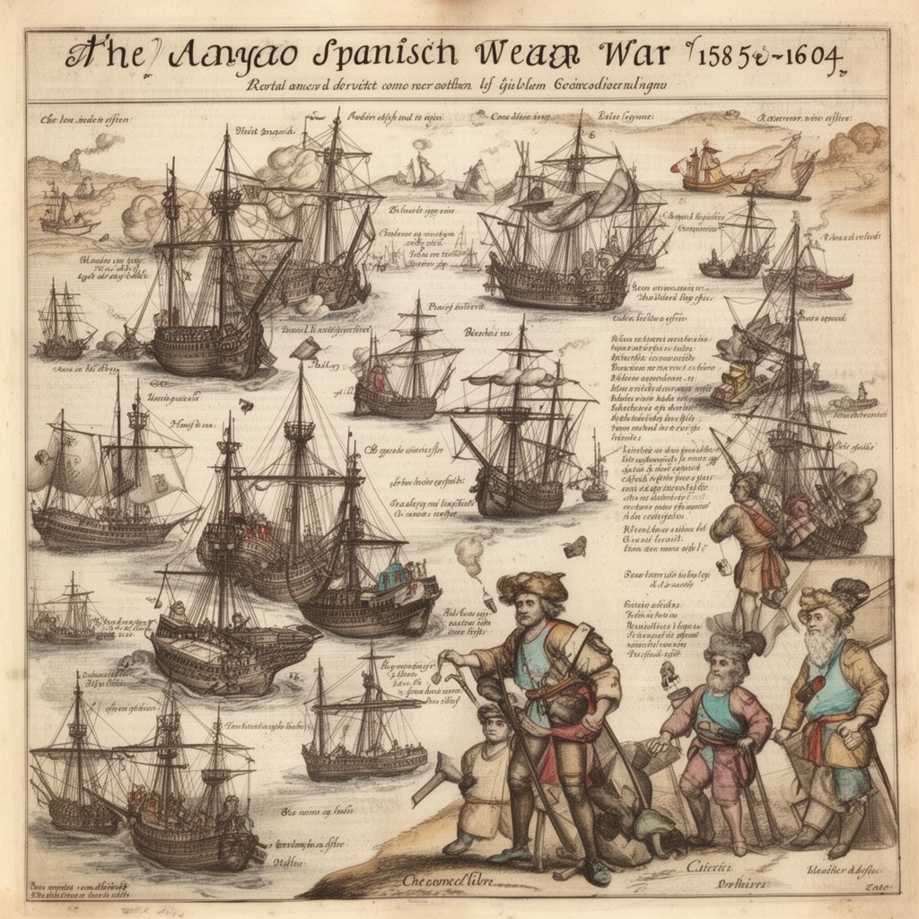 AI-generated illustration of Anglo-Spanish War (1585–1604)