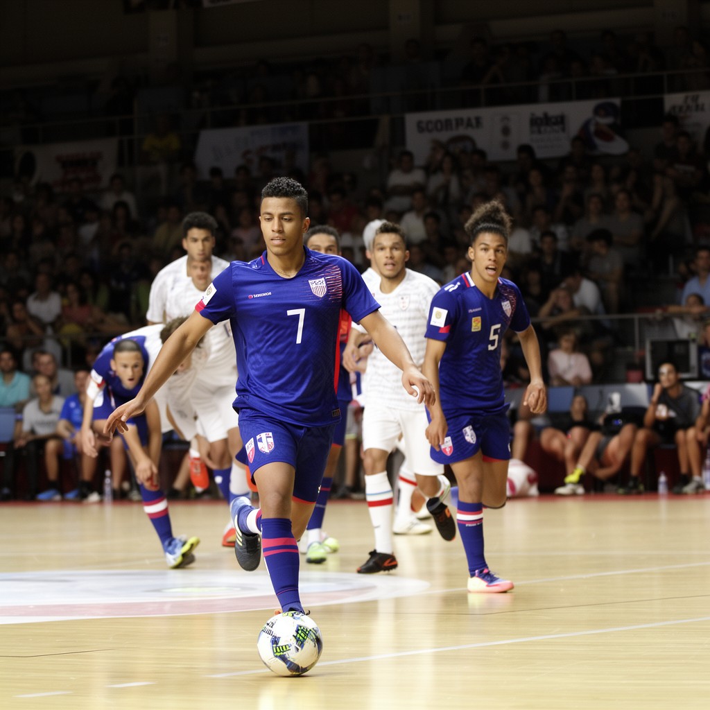 AI-generated illustration of United States futsal team