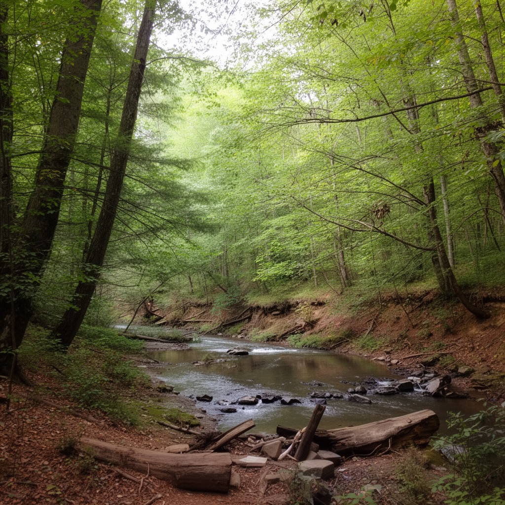 AI-generated illustration of Buckquarter Creek Trail