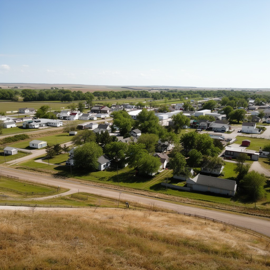 AI-generated illustration of Avoca, Iowa