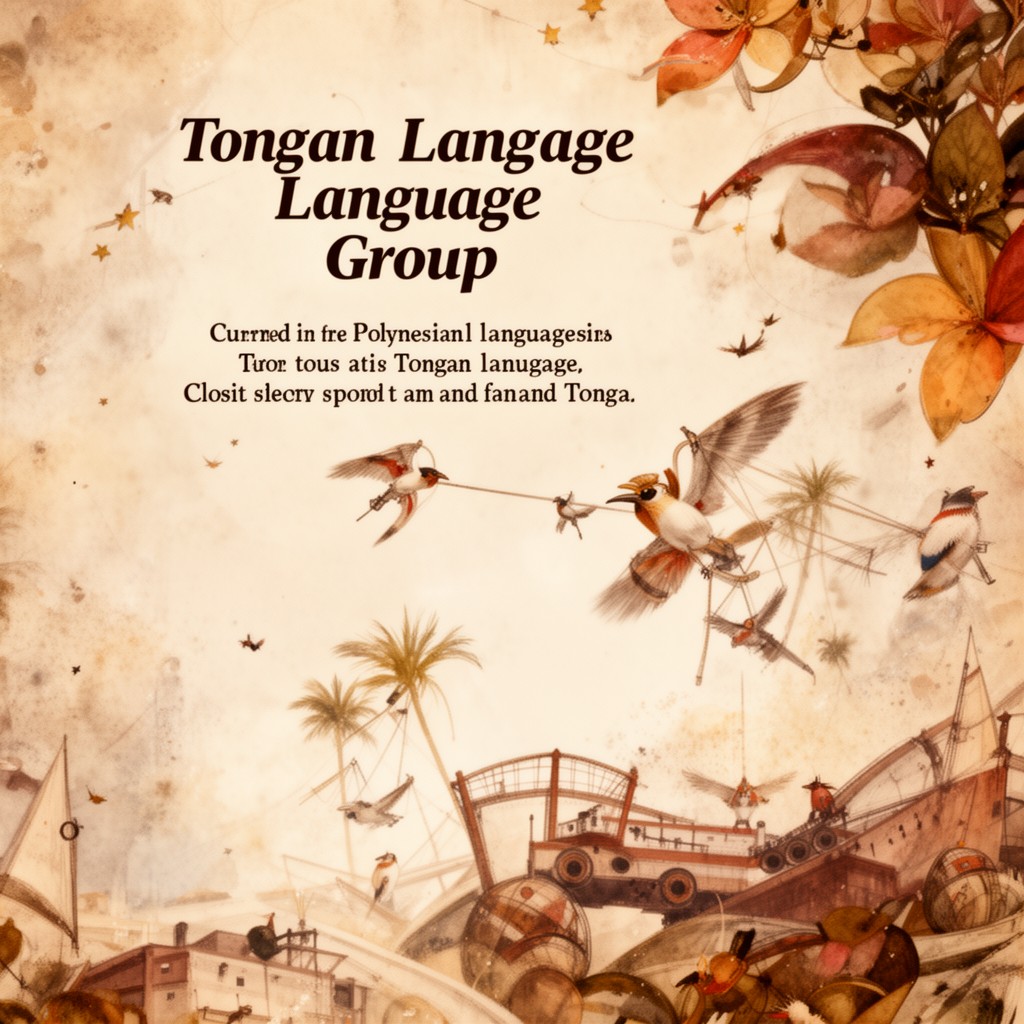 AI-generated illustration of Tongan language group
