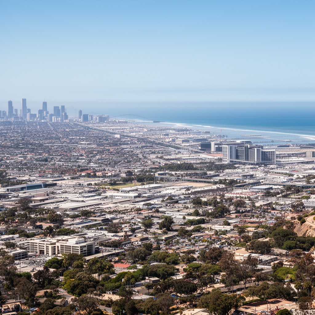 AI-generated illustration of San Diego County