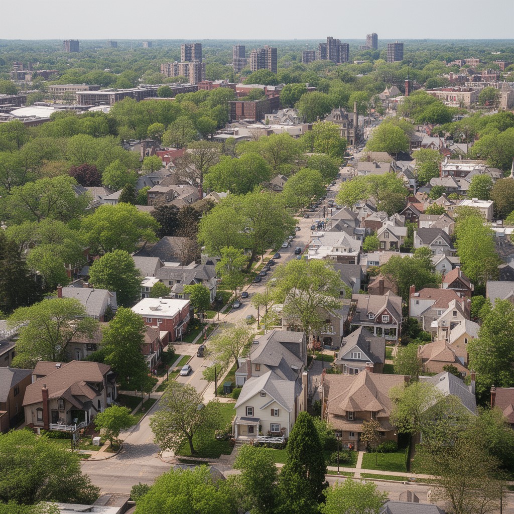 AI-generated illustration of Park Ridge, Illinois