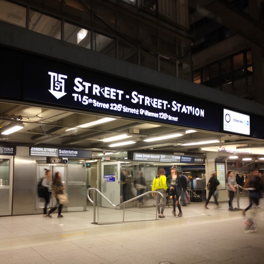 AI-generated illustration of 15th Street station