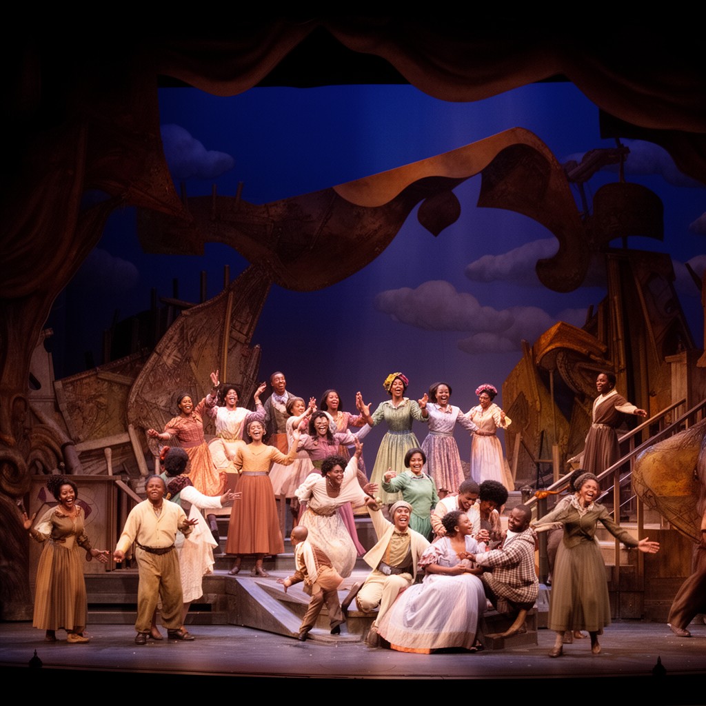 AI-generated illustration of The Color Purple (Broadway revival)