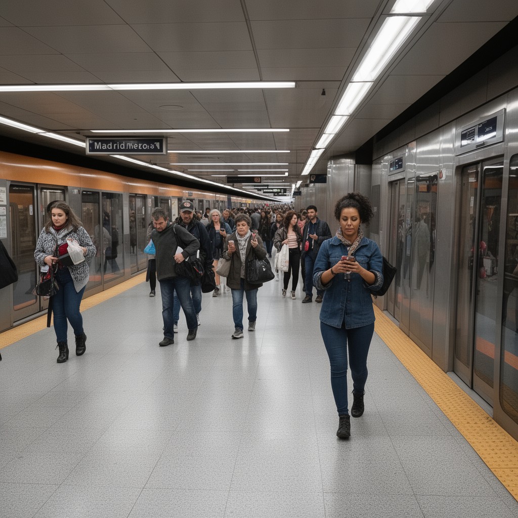 AI-generated illustration of Madrid Metro