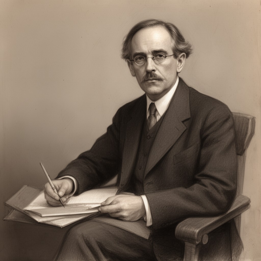 AI-generated illustration of E. M. Forster